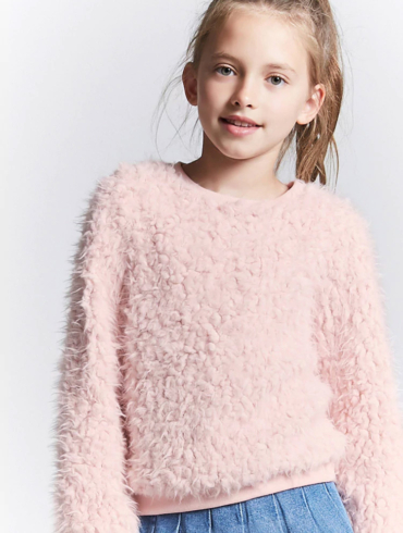 Girls Faux Fur Sweater (Kids)